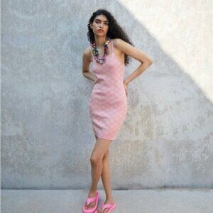 Zara Diamond Pattern Knit Dress L